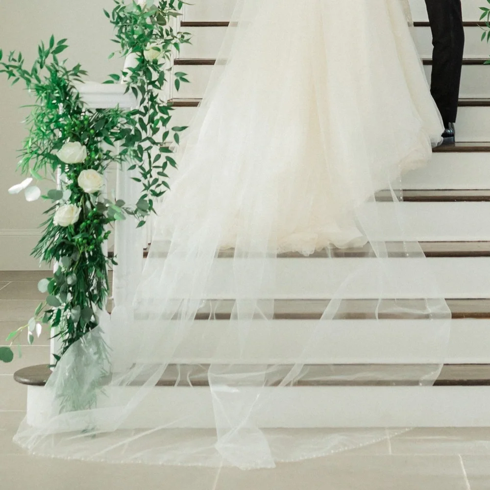 Pronovias Pearl Veil V-2117 ICONIC ivory color - Picture 4 of 5